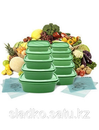 Набор контейнеров 5 шт Stay Fresh Green Container - фото 3 - id-p4200123