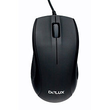 Мышь Delux DLM-375OTB, 3D, Оптическая 800dpi, USB+PS/2, Чёрный