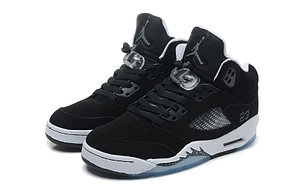 баскетбольные кроссовки Nike Air Jordan 5 Retro черные Акула, фото 2