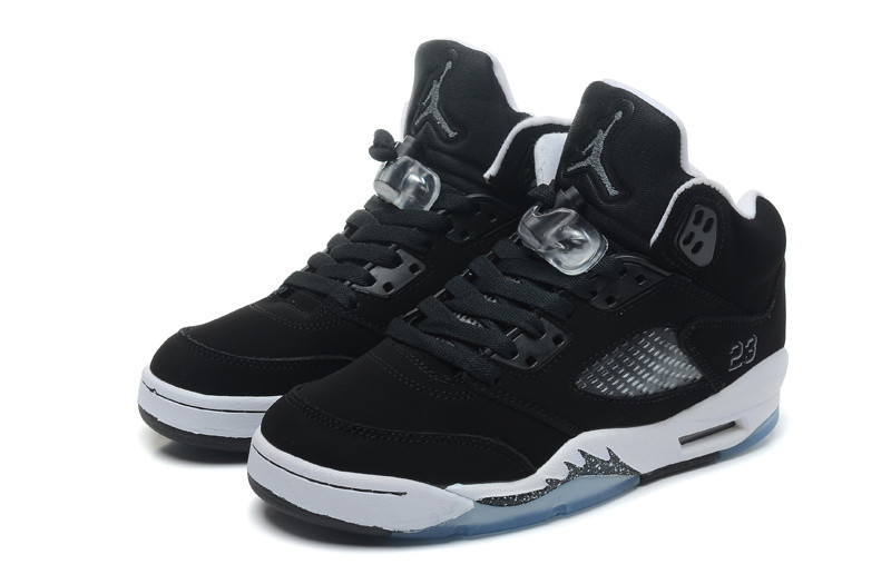 баскетбольные кроссовки Nike Air Jordan 5 Retro черные Акула - фото 1 - id-p4201035
