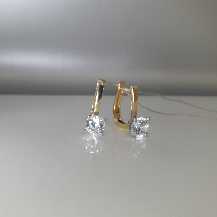 Серьги с цирконом