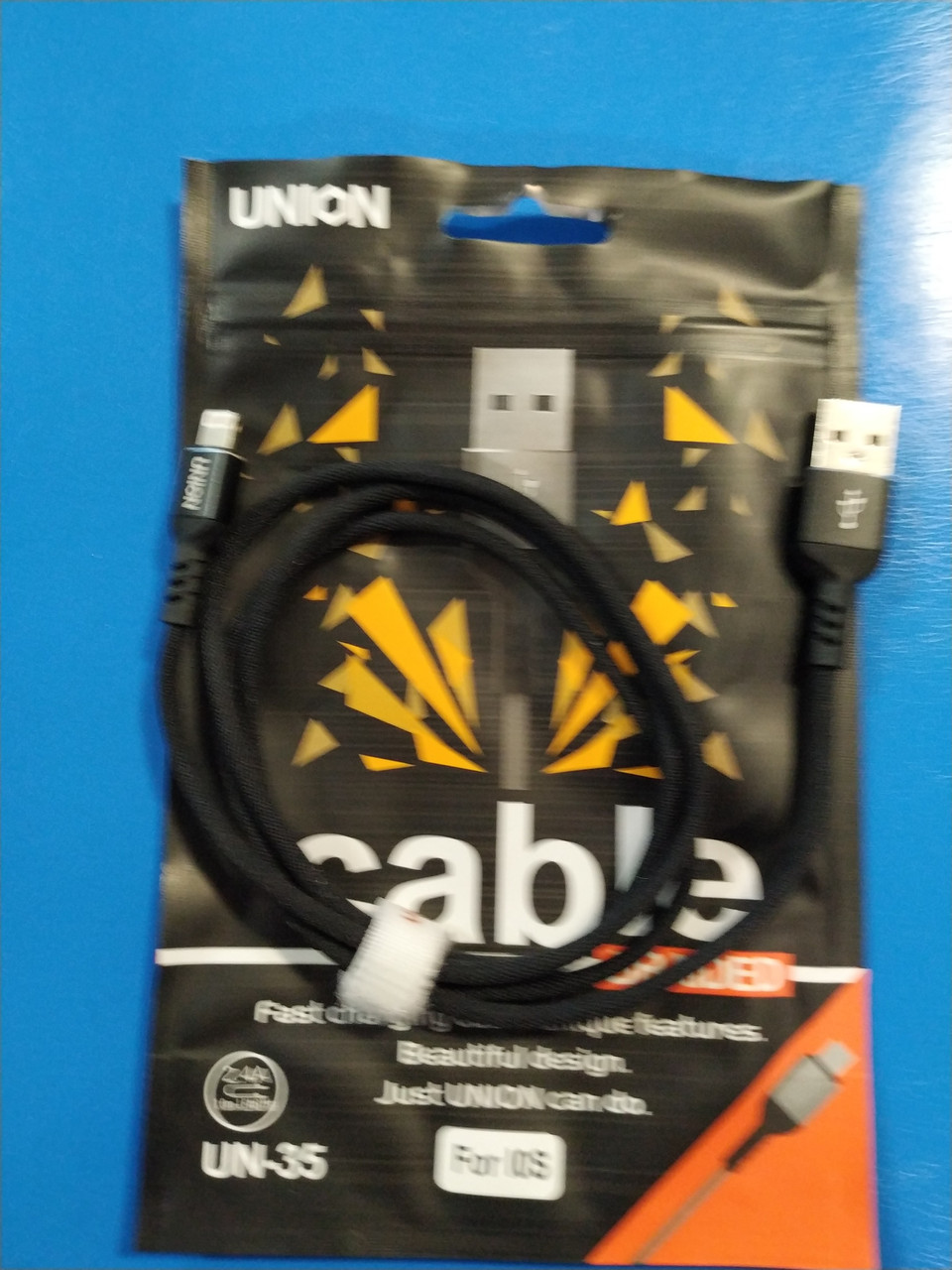 Кабель iPhone Union UN-35 1м 2.4А в пакете