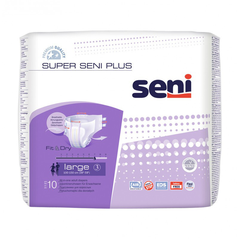 Подгузники для взрослых Super Seni Plus Large 10 шт.