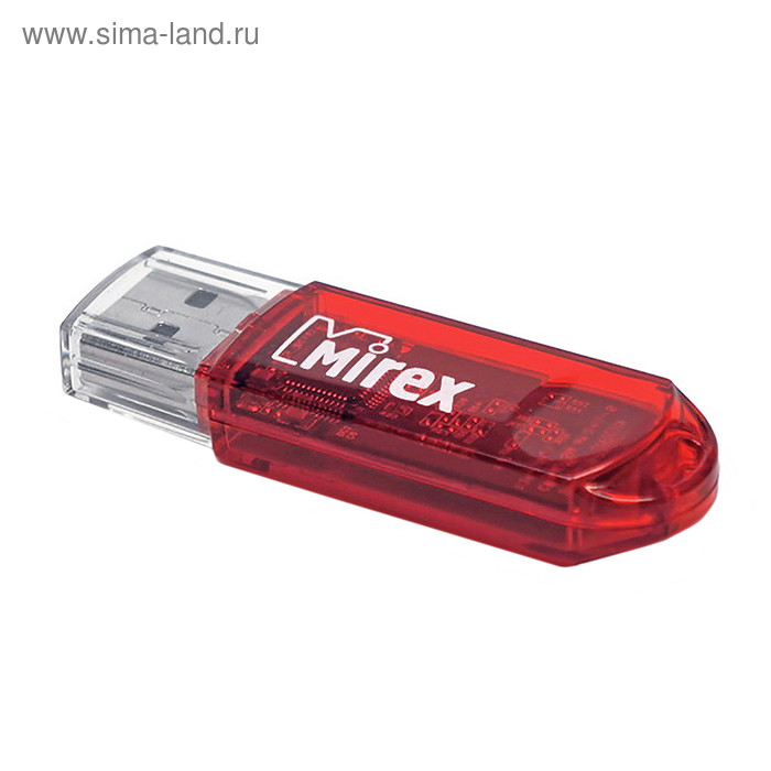 Флешка USB2.0 Mirex ELF RED, 4 Гб, чт до 25 Мб/с, зап до 15 Мб/с, красная