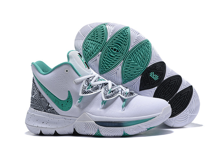 Баскетбольные кроссовки Nike Kyrie (V) 5 " White/Green" from Kyrie Irving - фото 2 - id-p59247570