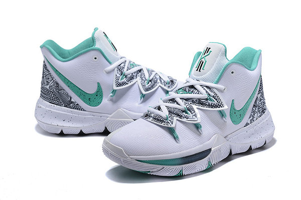 Green and 2025 white kyrie 5