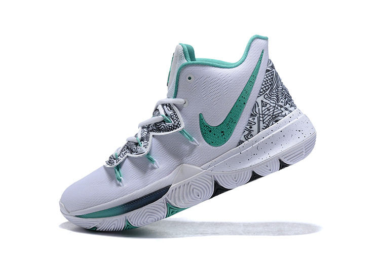 Баскетбольные кроссовки Nike Kyrie (V) 5 " White/Green" from Kyrie Irving - фото 5 - id-p59247570