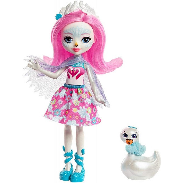 Mattel Enchantimals Кукла с питомцем - Лебедь Саффи