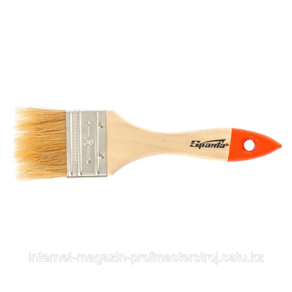 Кисть плоская SLIMLINE 2" (50 мм), натуральная щетина, деревянная ручка, SPARTA