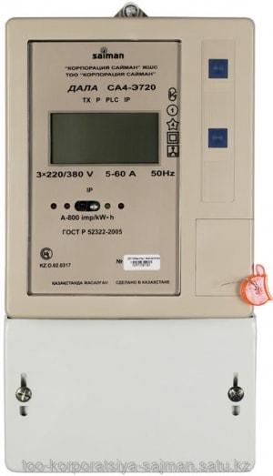 Счетчик электроэнергии СА4-Э720 TX (10-100А) Дала (3ф) 1 тариф. - фото 1 - id-p59307781