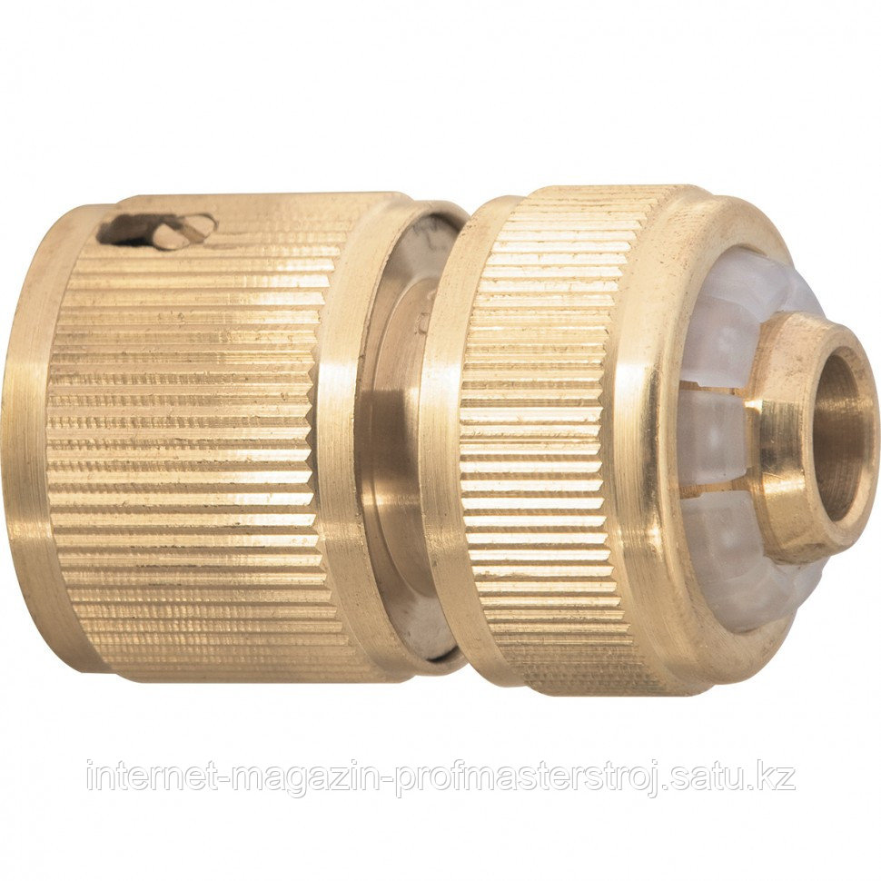 Соединитель латунный быстросъемный для шланга 1/2", PALISAD