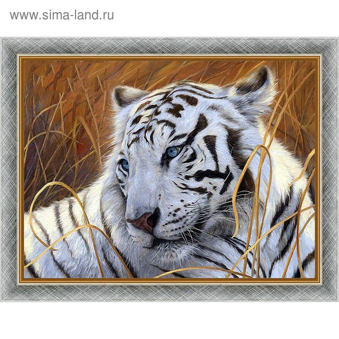 Картина стразами "Белый тигр"