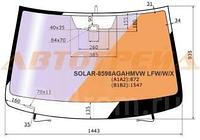 Стекло лобовое атермальное с обогревом +дд в клей VOLKSWAGEN PASSAT CC 08-11 (Solar-X защита от уль