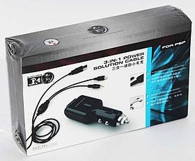 Набор аксессуаров Black Horns PSP Slim 2000/3000 3in1 Power Solution Cable