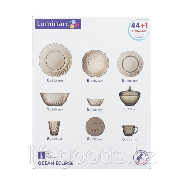 Сервиз столовый Ocean Eclipse 45 предметов, Luminarc L5110 - фото 7 - id-p59369328