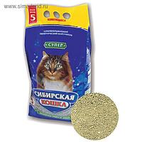 Наполнитель комкующийся Сибирская кошка "Супер" для кошек, 5л