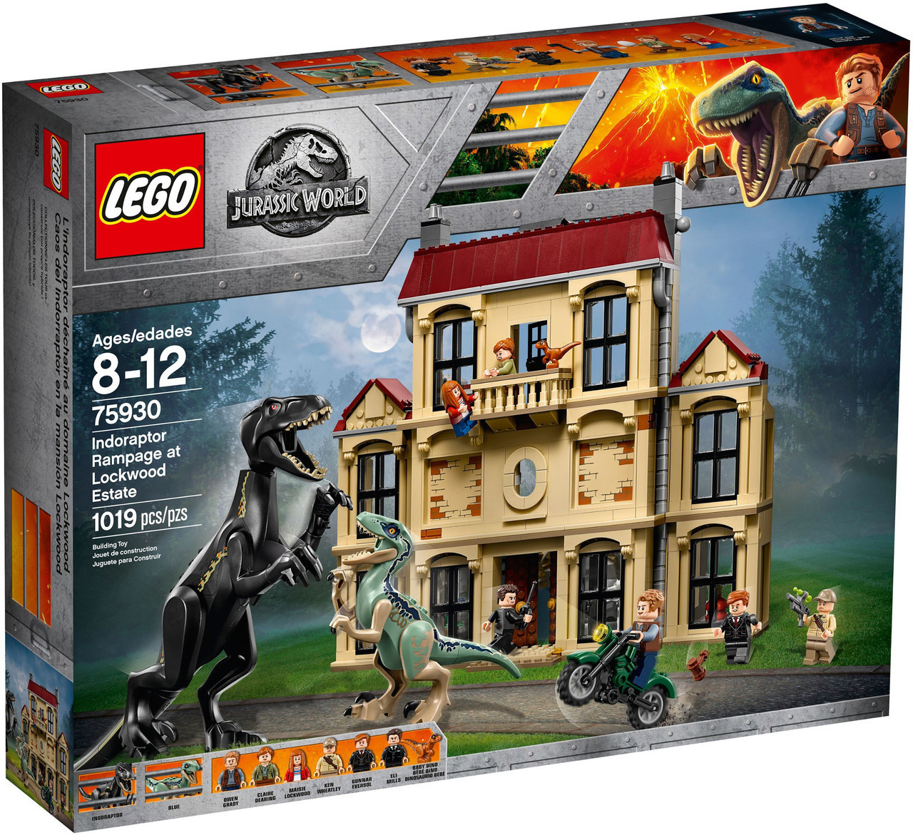 75930 Lego Jurassic World Нападение индораптора в поместье Локвуд, Лего Мир Юрского периода