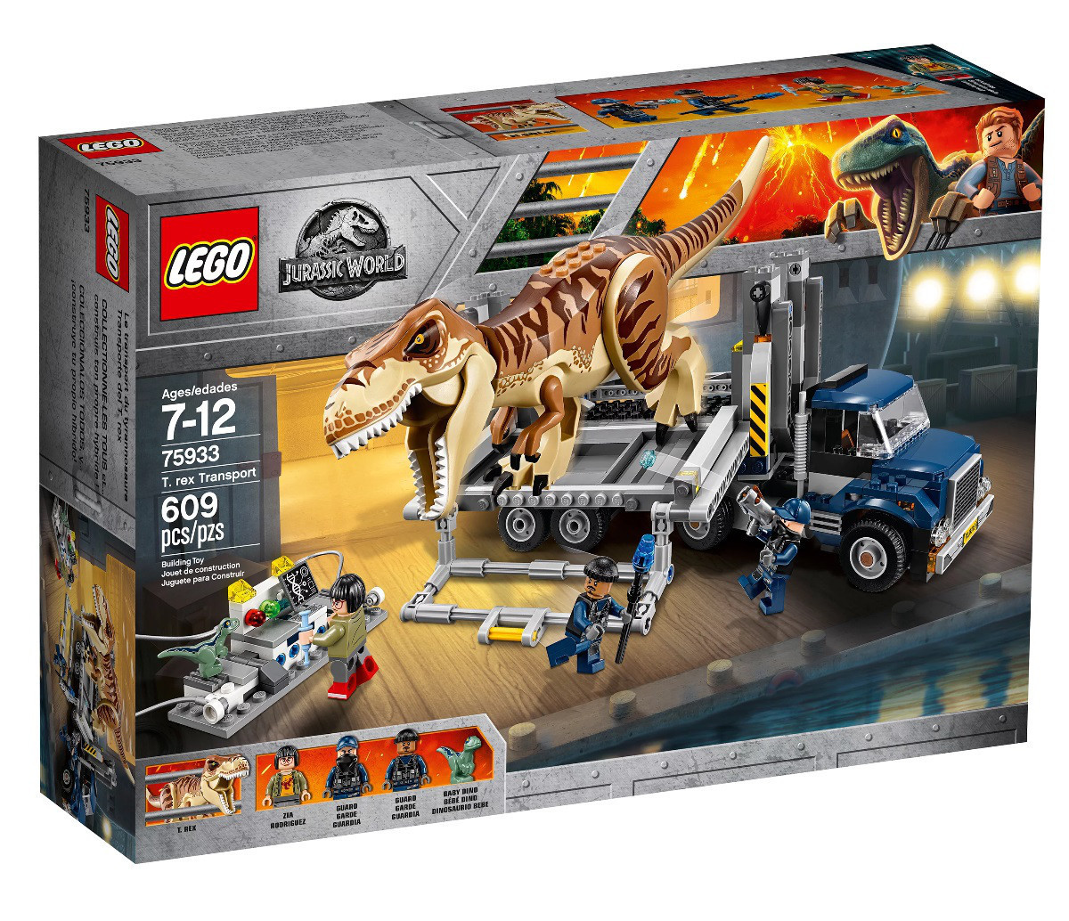 75933 Lego Jurassic World Транспорт для перевозки Ти-Рекса, Лего Мир Юрского периода