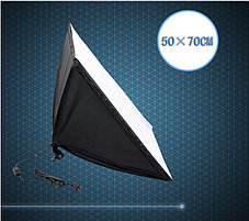 Студийный софтбокс 50×70 на 1 лампу 40Ватт на стойке с Перекладиной "журавль", фото 2