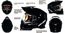 Шлем Ski-Doo EX-2 Enduro Мужской Черный с графикой, фото 3