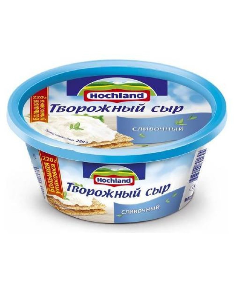 Сыр творожный HOCHLAND «Сливочный», 220 г купить в Алматы по доступной ...