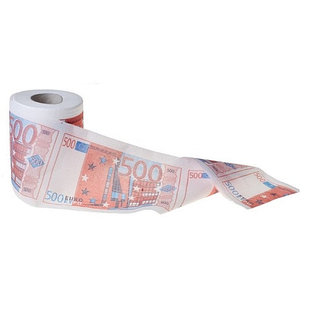 Туалетная бумага 500 евро подарочная