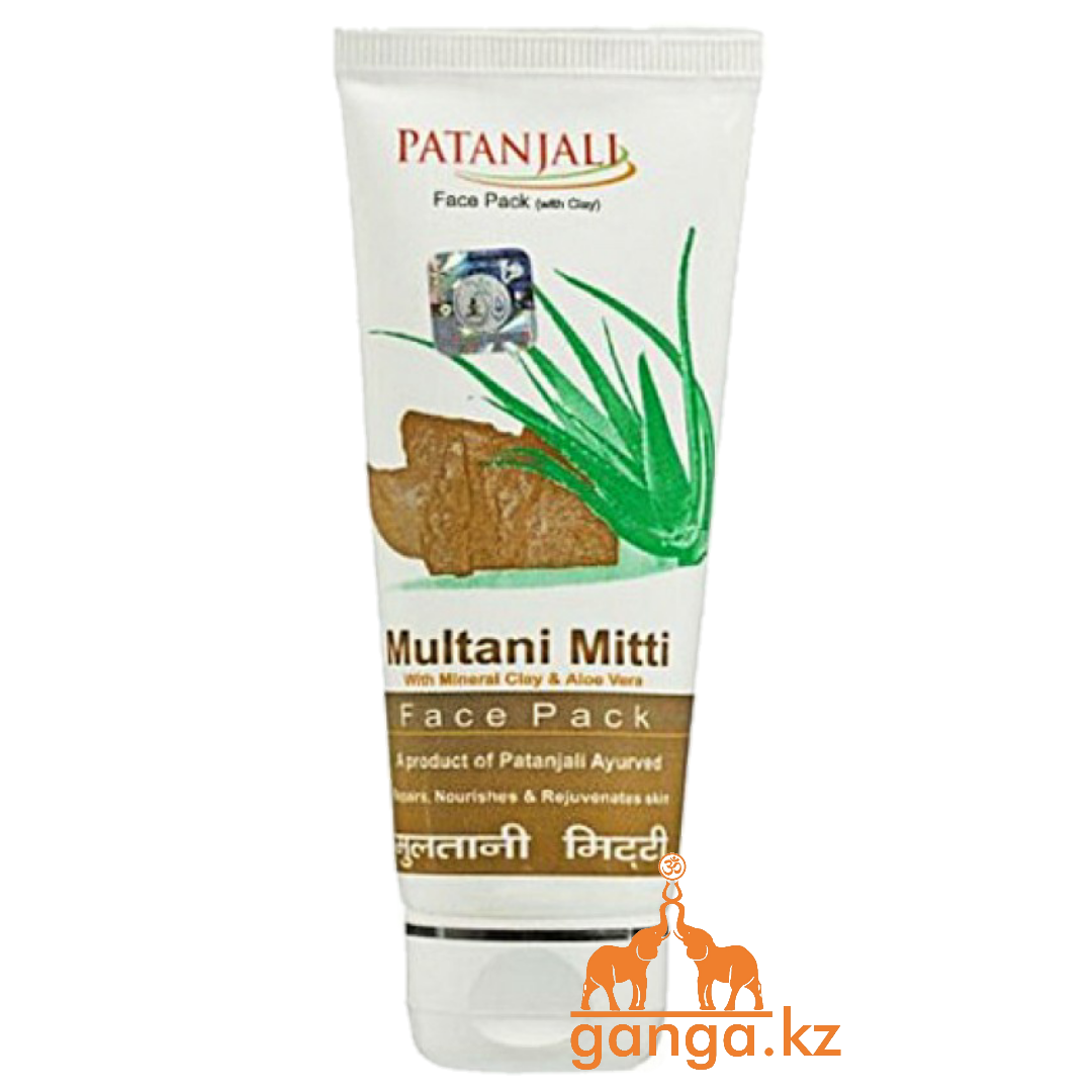 Маска для лица с лечебной глиной Мултани Митти (Multani Mitti Face Pack PATANJALI),60 гр - фото 1 - id-p59404278