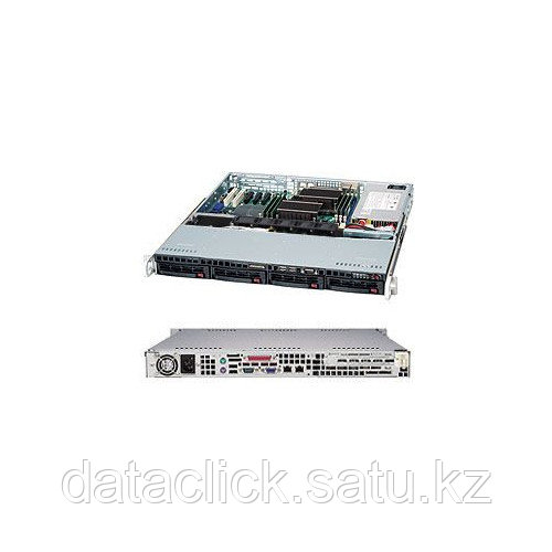 Сервер Supermicro SC813MTQ-600CB/X10SLL-F (1U Rack, Xeon E3-1220 v3, 3100 МГц, 8 Мб, 4 ядра)