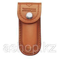 Чехол для ножа Victorinox POUCH 4.0525, Материал: Кожа, Крепление: На пояс, Застежка: Кнопка, Цвет: Светло-кор