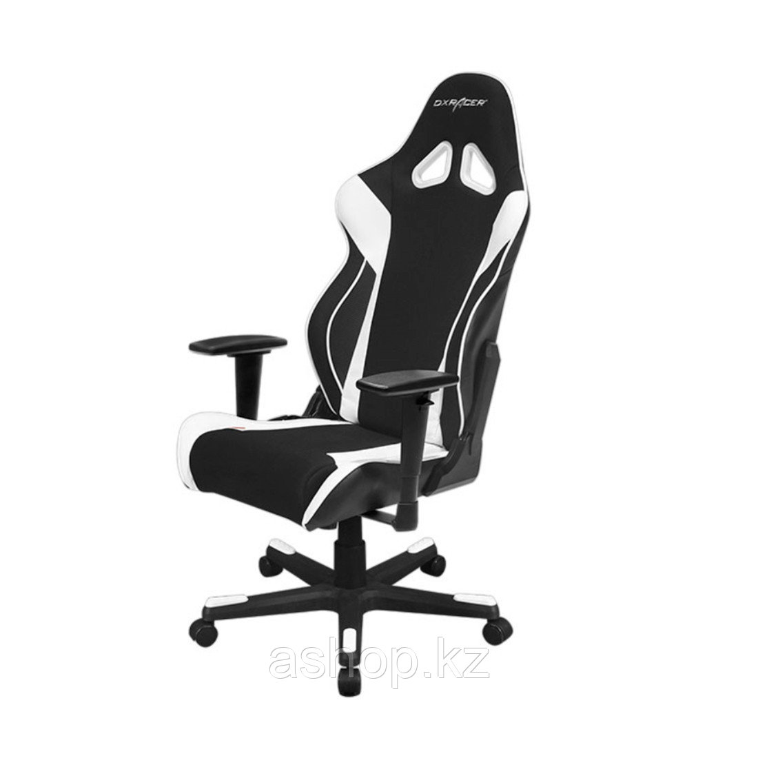Кресло игровое DXRacer R106, Нагрузка (max): 120 кг, Подлокотники, Подголовник, Вентиляция, Цвет: Чёрно-белый,