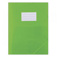 Папка с резинкой А4, 0,48мм, с визиткой, зеленая, пластик Donau, PBS