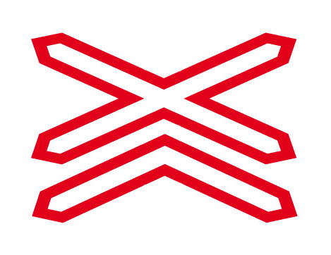 Знак 1.3.2 Көп жолды теміржол/ Многопутная железная дорога