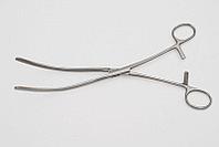 Зажим кишечный эластичный для взрослых изогнутый, 235 мм