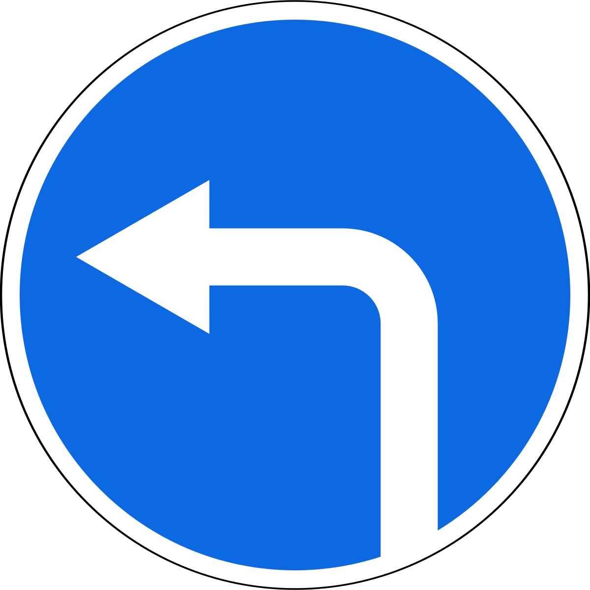 Знак 4.1.3 Солға жүру/ Движение налево, фото 1