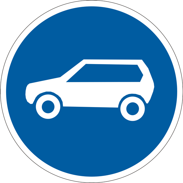 Знак 4.4 Движение легковых автомобилей