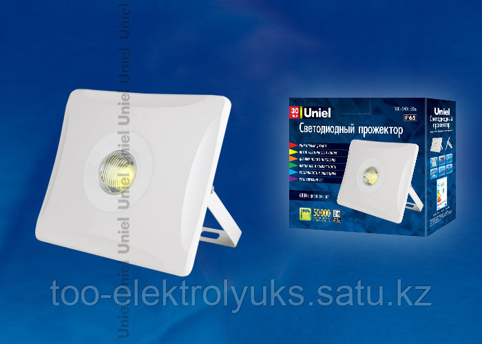 Прожектор светодиодный ULF-F11-30W/DW IP65 180-240В WHITE картон