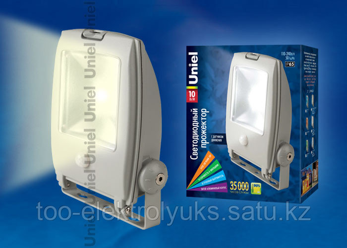 Прожектор светодиодный с датчиком движения ULF-S22-10W/WW SENSOR IP65 110-240В картон