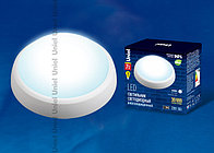 Светильник светодиодный пылевлагозащищенный ULW-R02-7W/DW IP54 WHITE пластиковый корпус