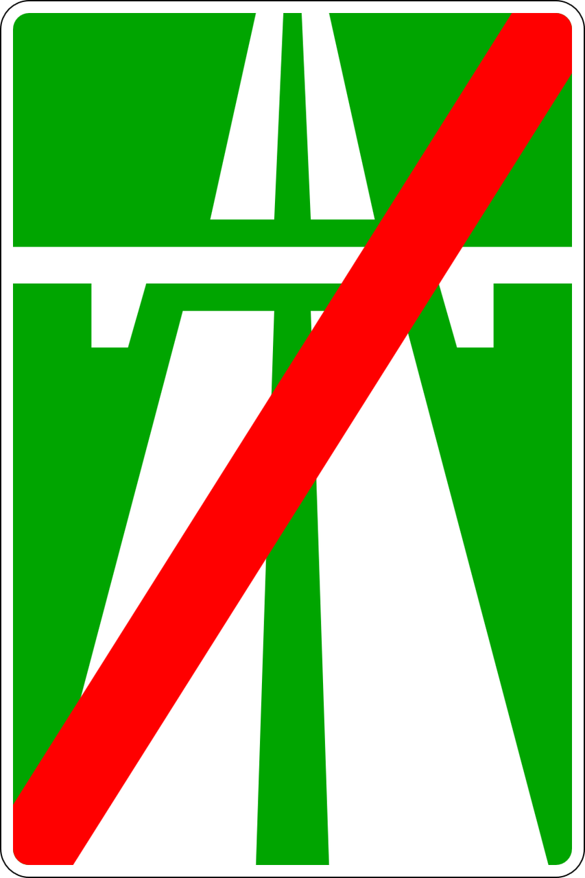 Знак 5.2 Автокөлік жолының соңы/ Конец автомагистрали, фото 1