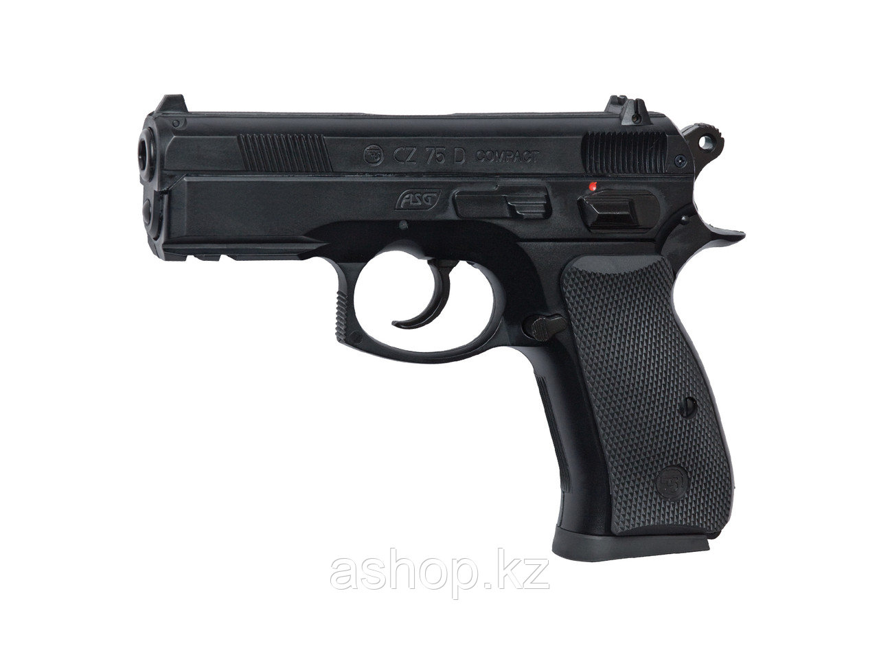 Пистолет для страйкбола ASG CZ 75D Compact, Калибр: 4,5 мм (.177, BB), Дульная энергия: 1,1 Дж, Ёмкость магази