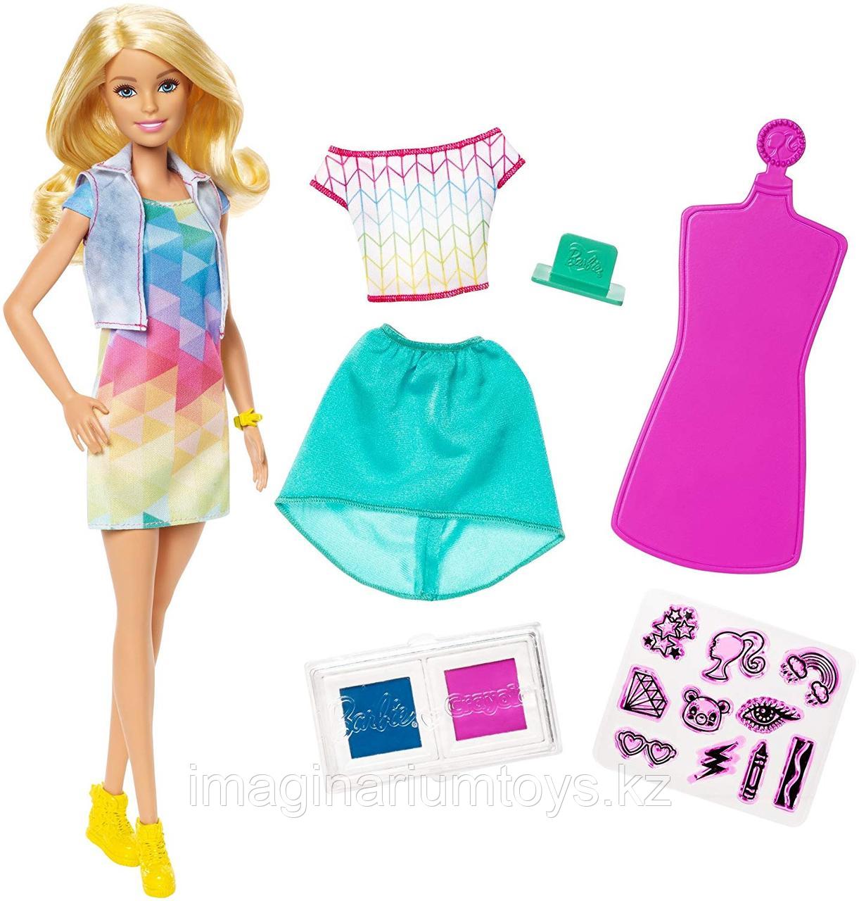 Кукла Барби модница с комплектом одежды Crayola