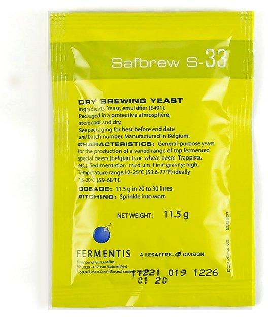 Дрожжи Fermentis Safale S-33, 11 гр