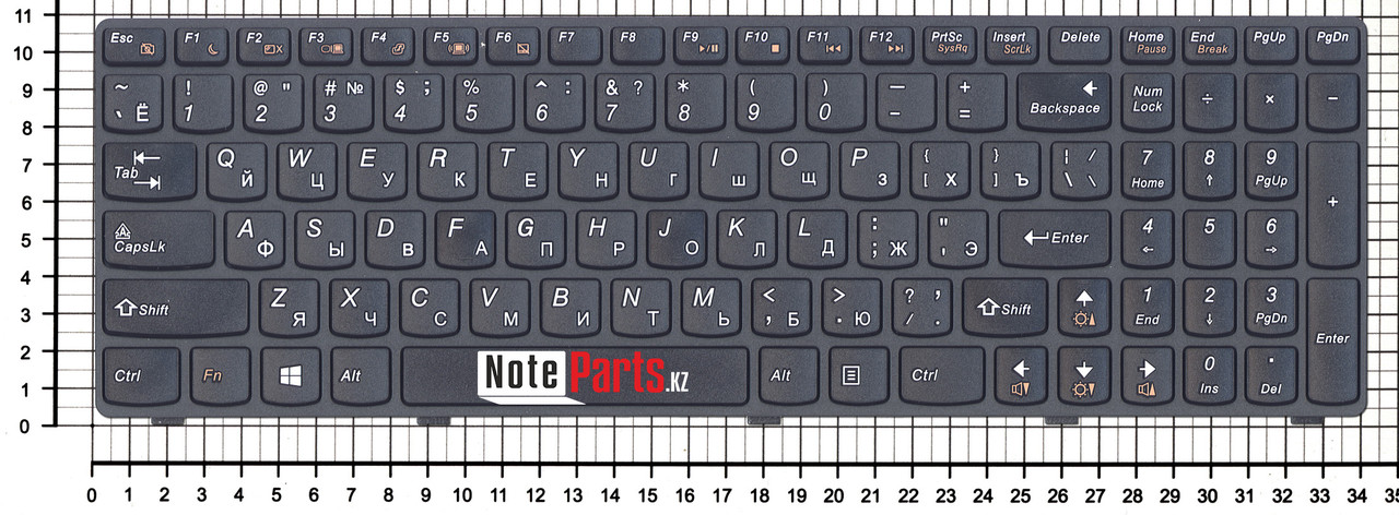 Клавиатура для ноутбука Lenovo IdeaPad G500/ G505/ G510, RU, черная