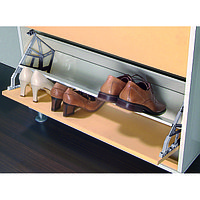 Комплект креплений для 2х откидных обувных полок, пластмасса, белый