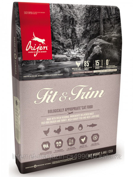 Сухой беззерновой корм для кошек с излишним весом Orijen Fit&Trim