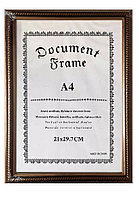 Рамка для сертификата А4, золотая пружинка