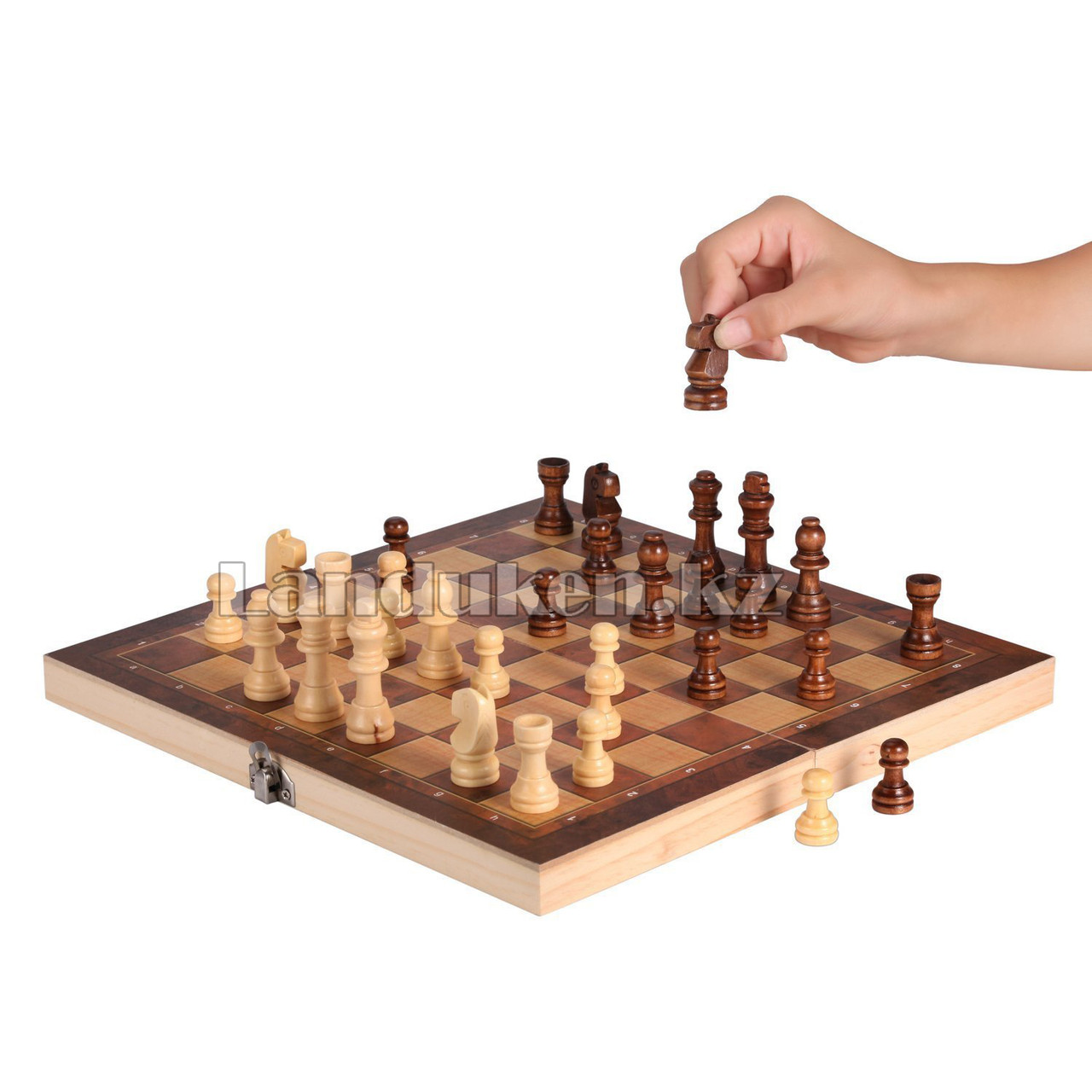 Шахматы 3в1 chess 3-in-1 29*29см маленькие - фото 4 - id-p59612637