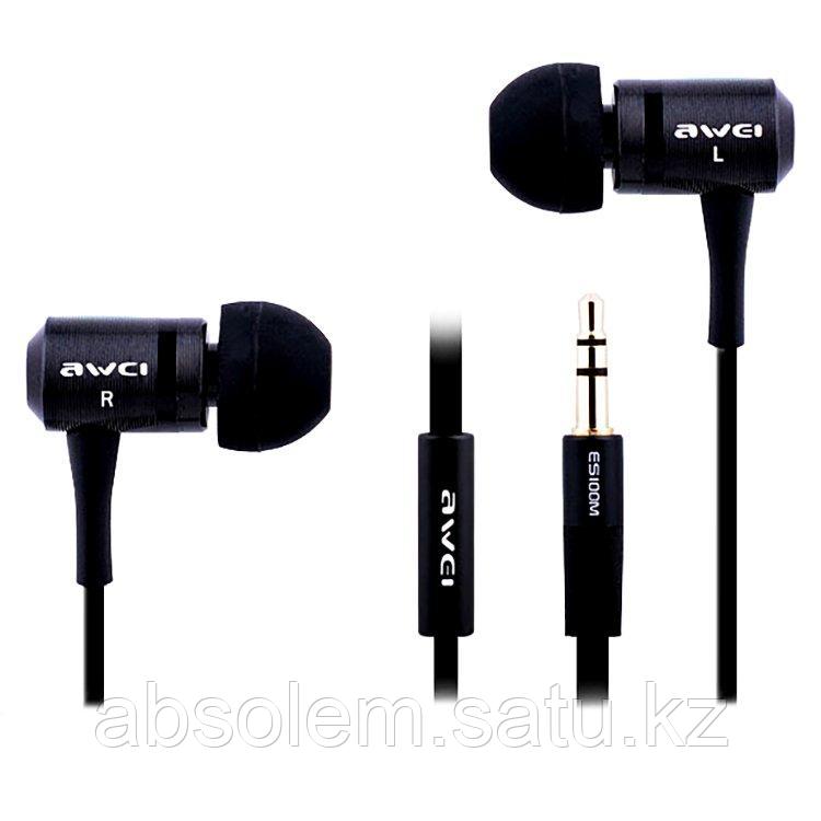 Проводные наушники AWEI ES100m (black) с микрофоном