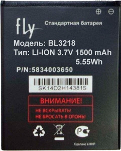 Заводской аккумулятор для Fly IQ400w Dynamic (BL3218, 1500 mah)