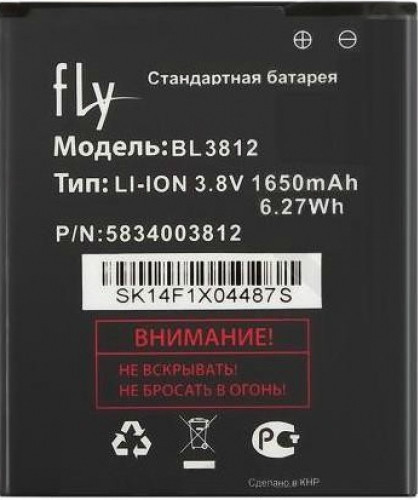 Заводской аккумулятор для Fly IQ4416 (BL3812, 1650 mah) - фото 1 - id-p59613636